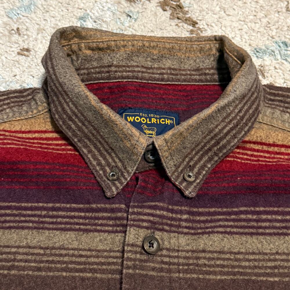 Vintage Woolrich Striped Button Down Shirt Size 2XL 90s - Picture 2 of 7